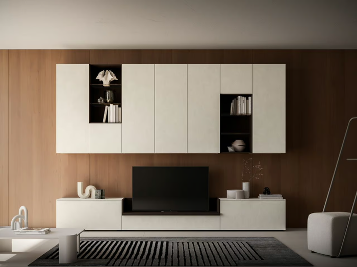 AKKA - Sectional wooden storage wall _ Santalucia Mobili